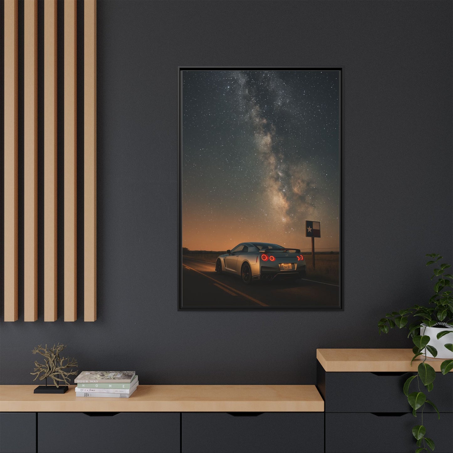 Canvas Print - Nissan GTR R35 Under Night Sky