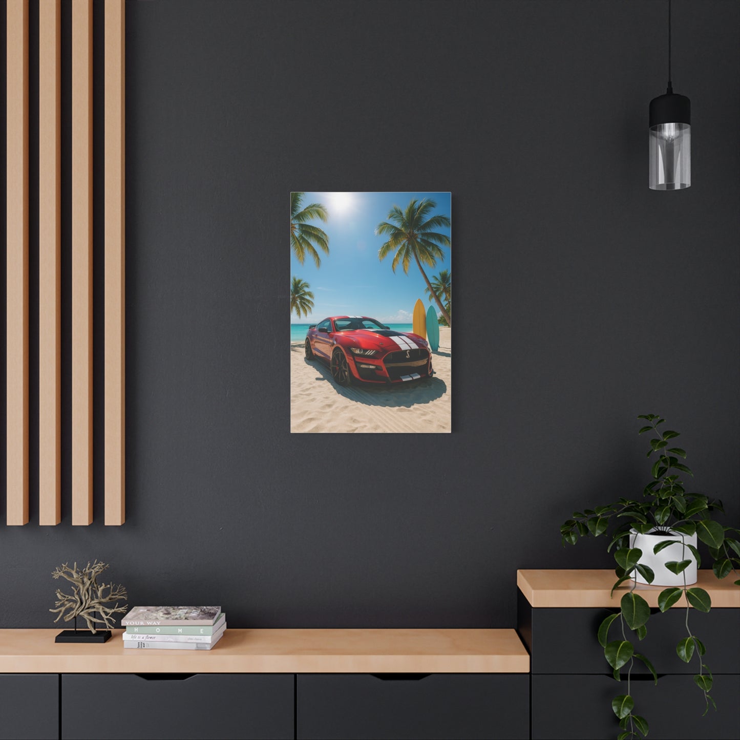 Canvas Print - Ford Shelby GT500 Beach Scene