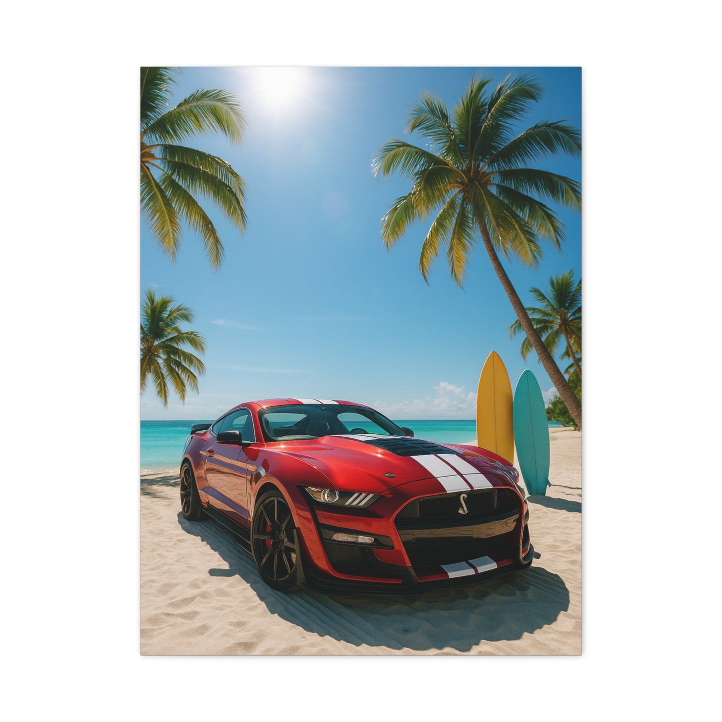 Canvas Print - Ford Shelby GT500 Beach Scene