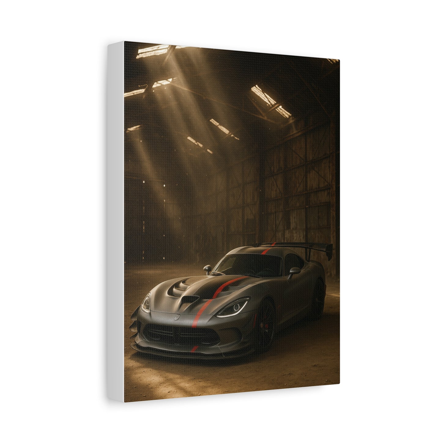 Canvas Print Dodge Viper ACR Vintage Car in Barn