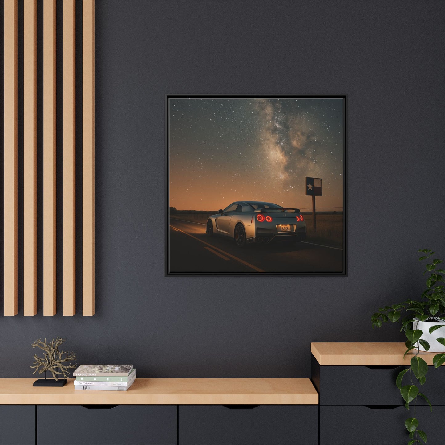 Canvas Print - Nissan GTR R35 Under Night Sky