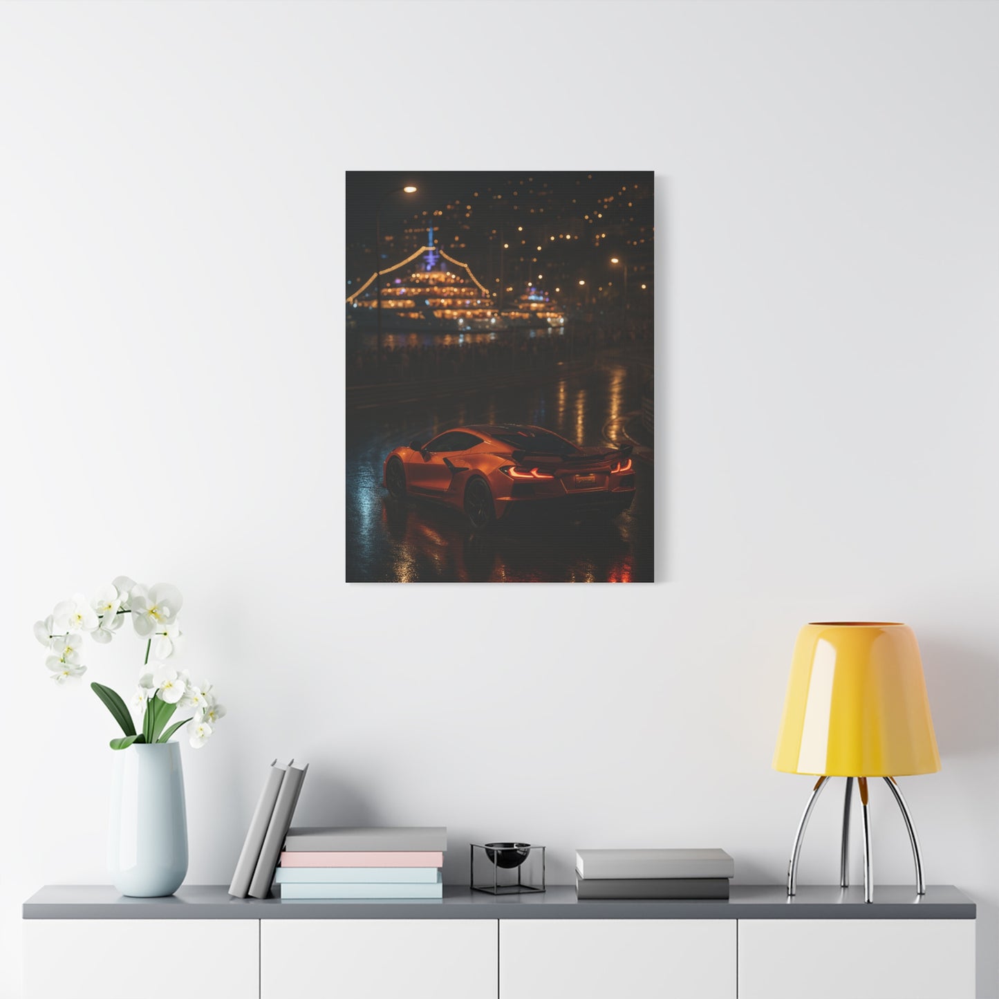 Canvas Print - Corvette C8 Hairpin Turn in Monaco