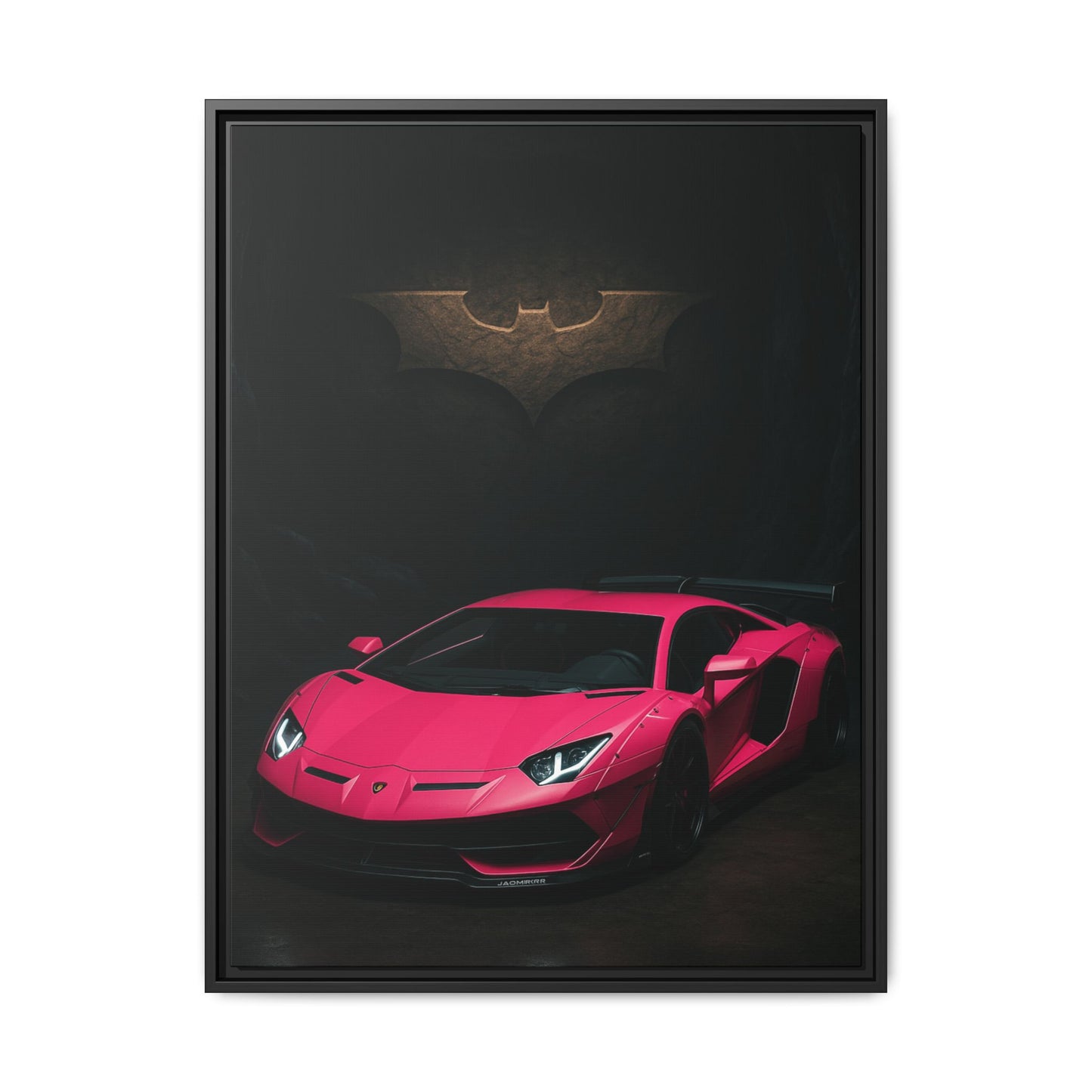 Pink Liberty Walk Wide Body Lamborghini Aventador Matte Canvas Framed