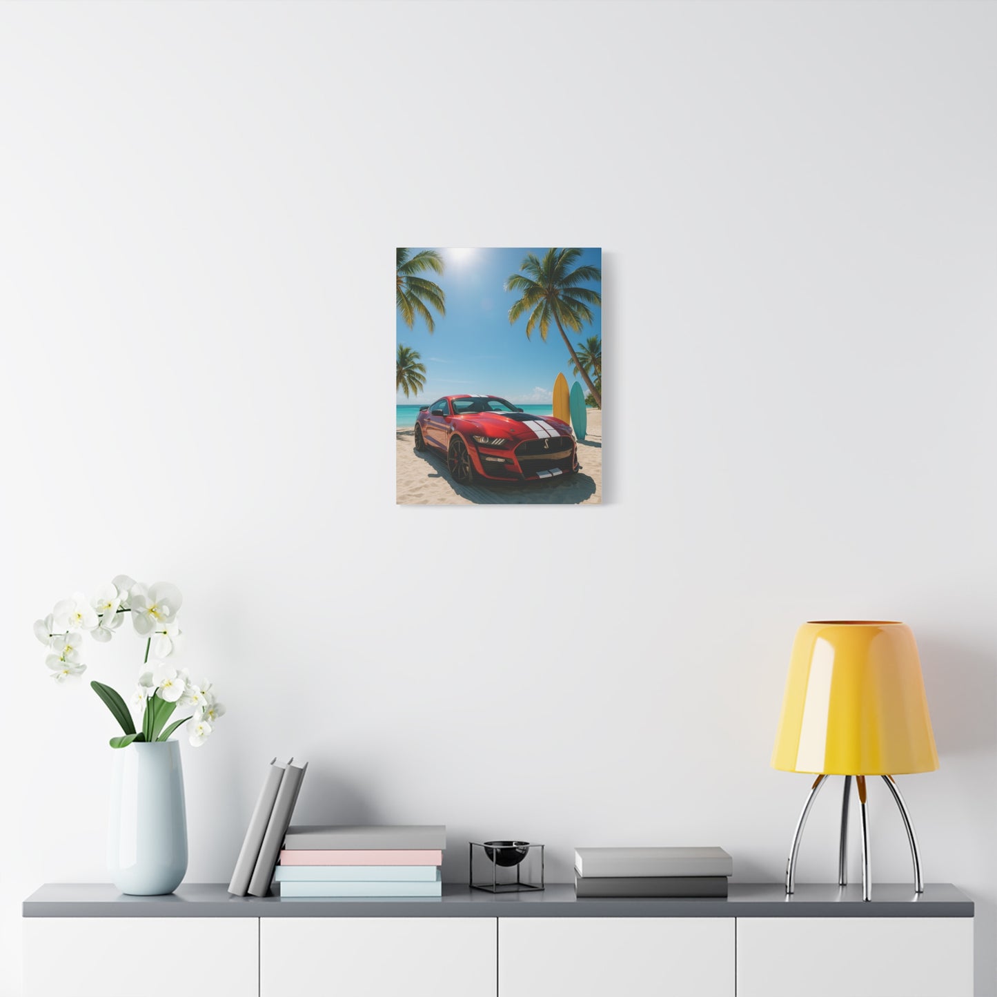 Canvas Print - Ford Shelby GT500 Beach Scene
