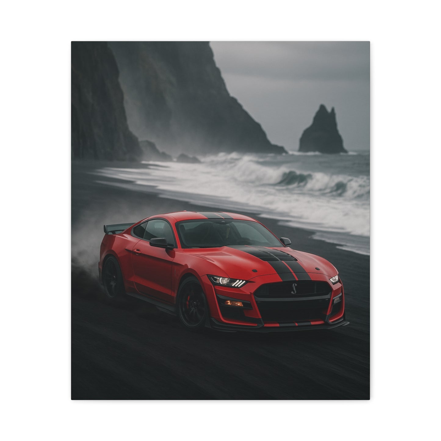 Canvas Print - Ford Shelby GT500 Volcanic Beach Scene