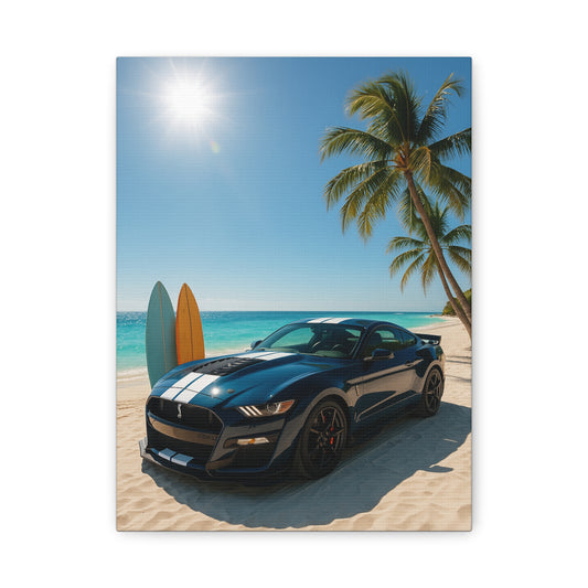 Canvas Print - Ford Shelby GT500 Beach Scene
