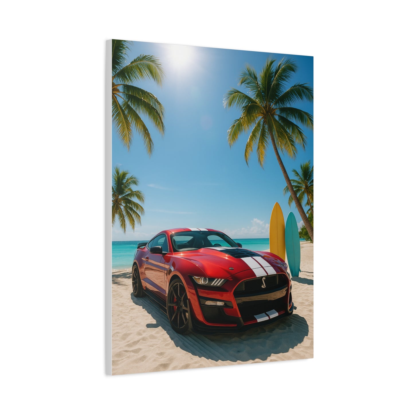Canvas Print - Ford Shelby GT500 Beach Scene