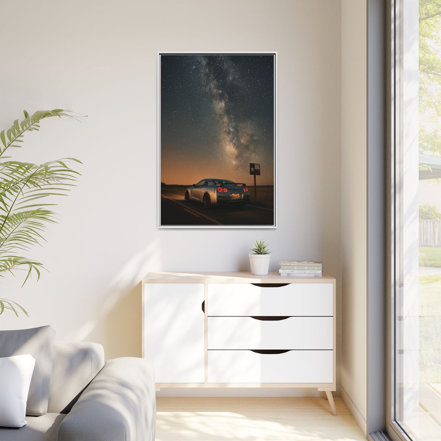 Canvas Print - Nissan GTR R35 Under Night Sky