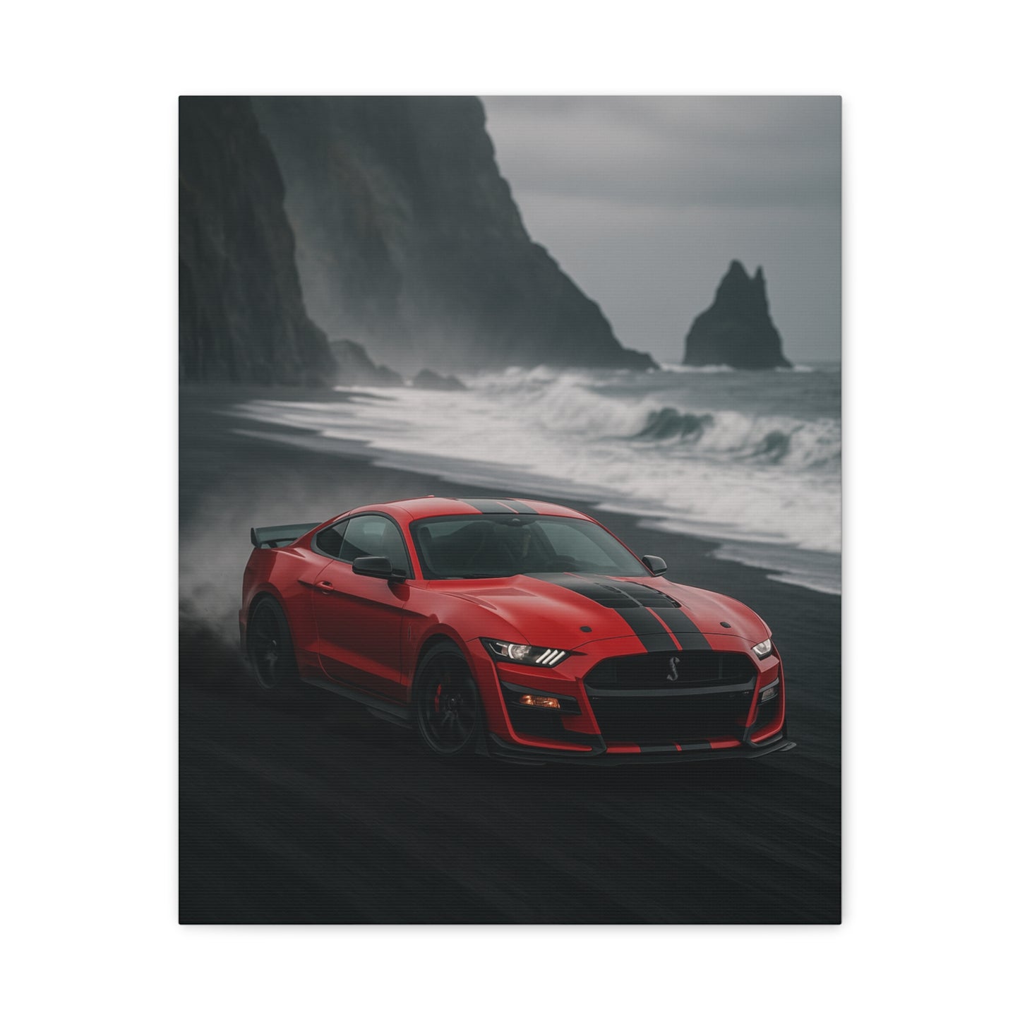 Canvas Print - Ford Shelby GT500 Volcanic Beach Scene