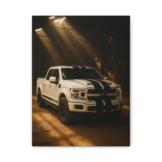 Canvas Print - Ford Shelby F-150 stored in a barn