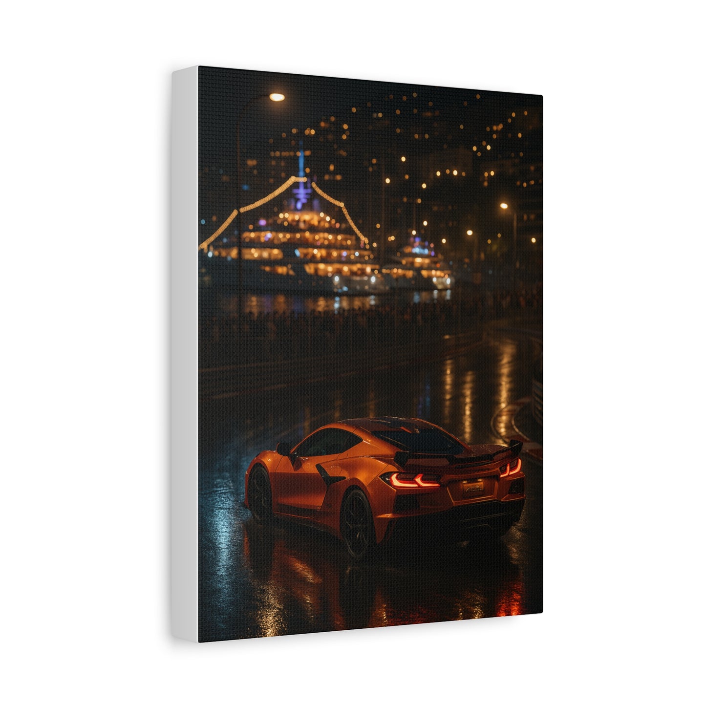 Canvas Print - Corvette C8 Hairpin Turn in Monaco