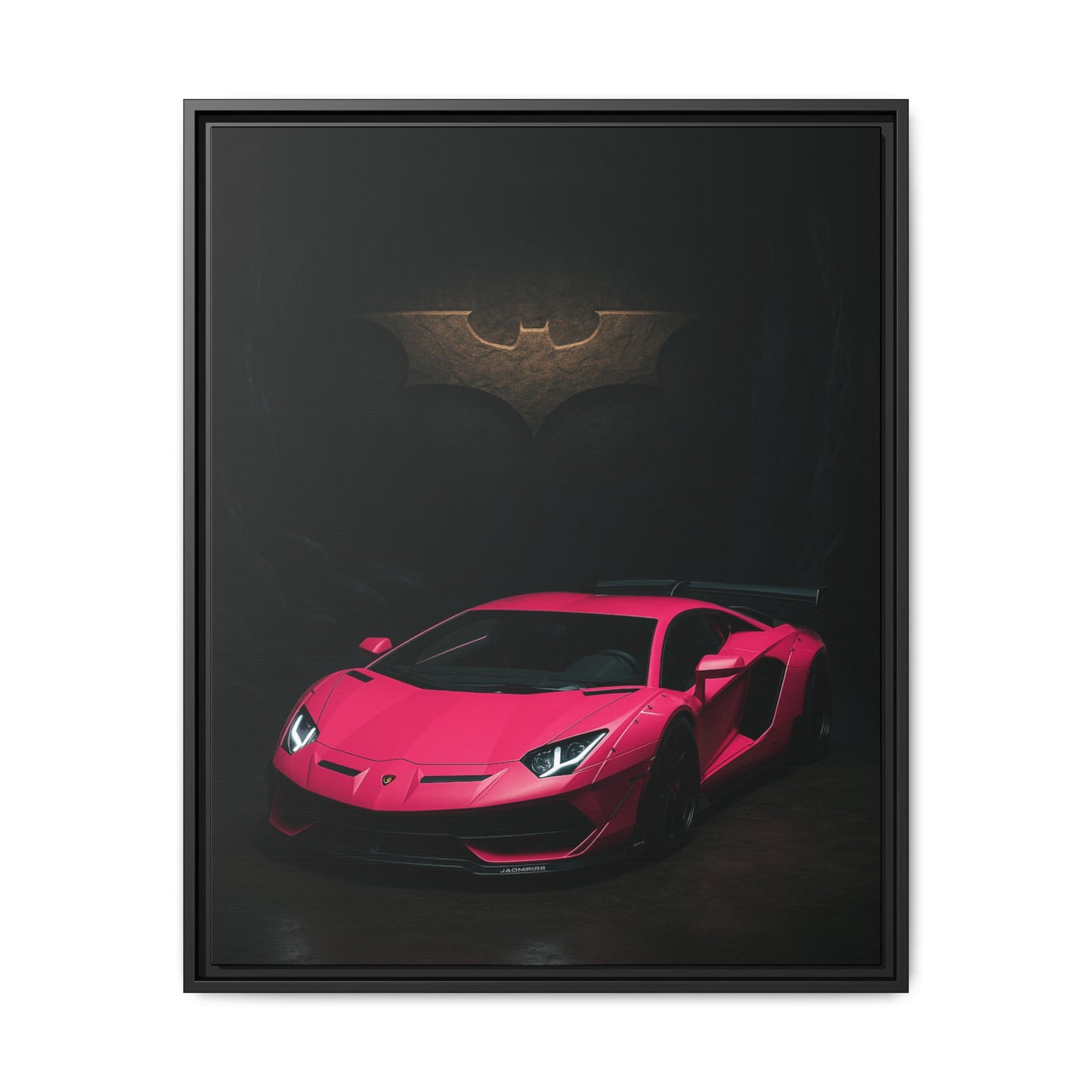 Pink Liberty Walk Wide Body Lamborghini Aventador Matte Canvas Framed