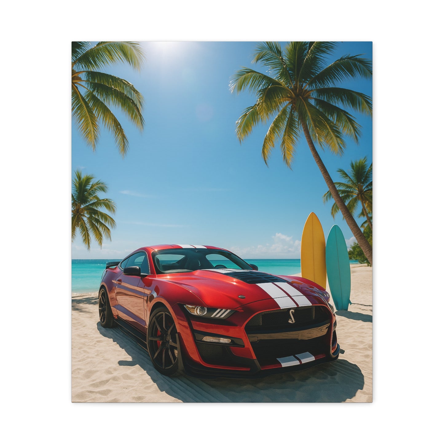 Canvas Print - Ford Shelby GT500 Beach Scene