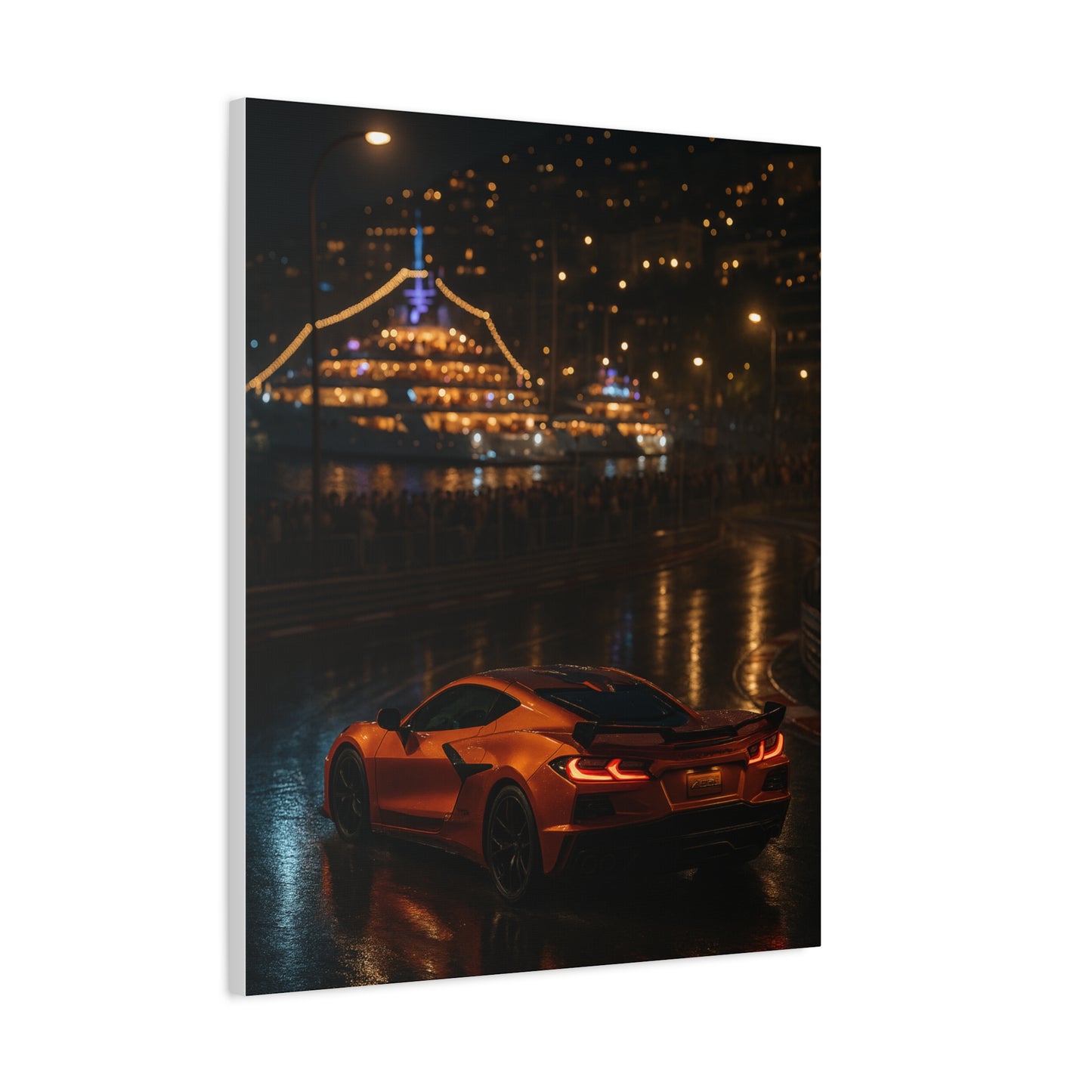 Canvas Print - Corvette C8 Hairpin Turn in Monaco