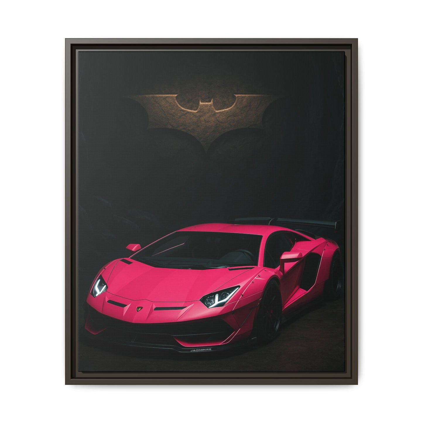 Pink Liberty Walk Wide Body Lamborghini Aventador Matte Canvas Framed