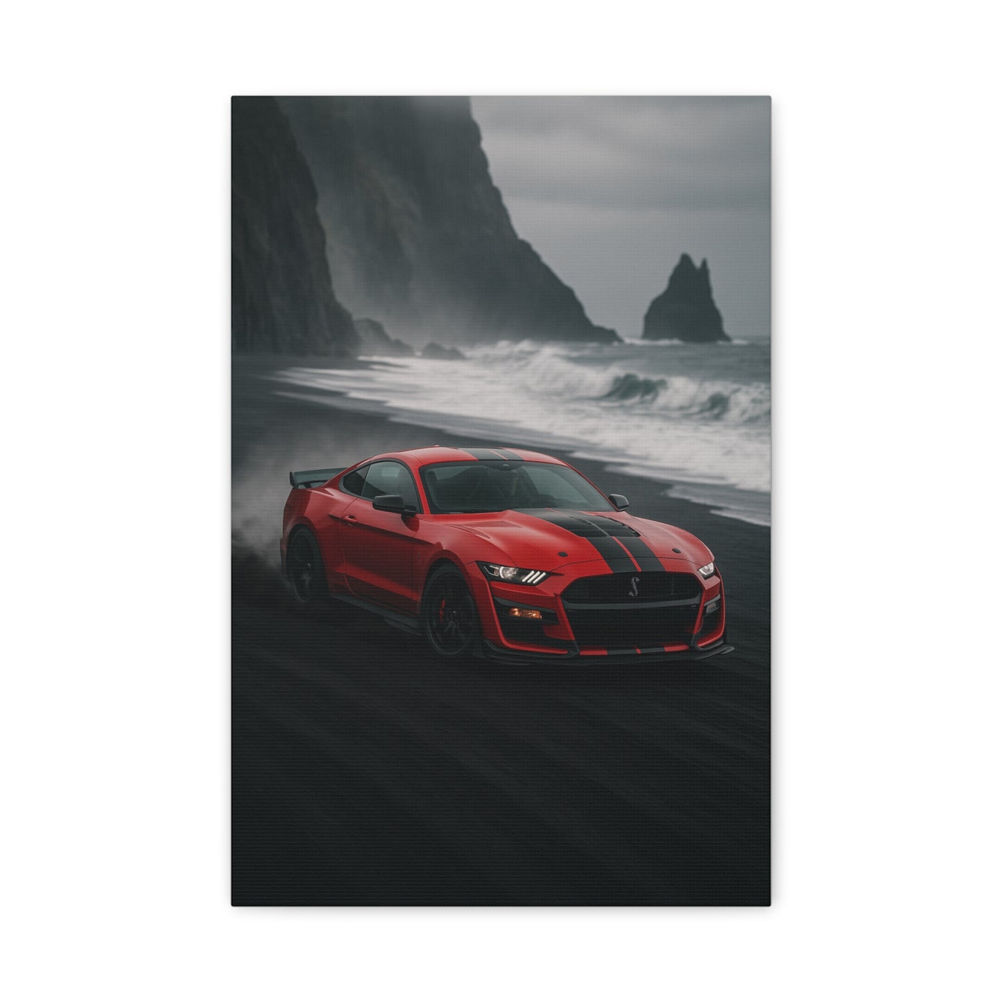 Canvas Print - Ford Shelby GT500 Volcanic Beach Scene
